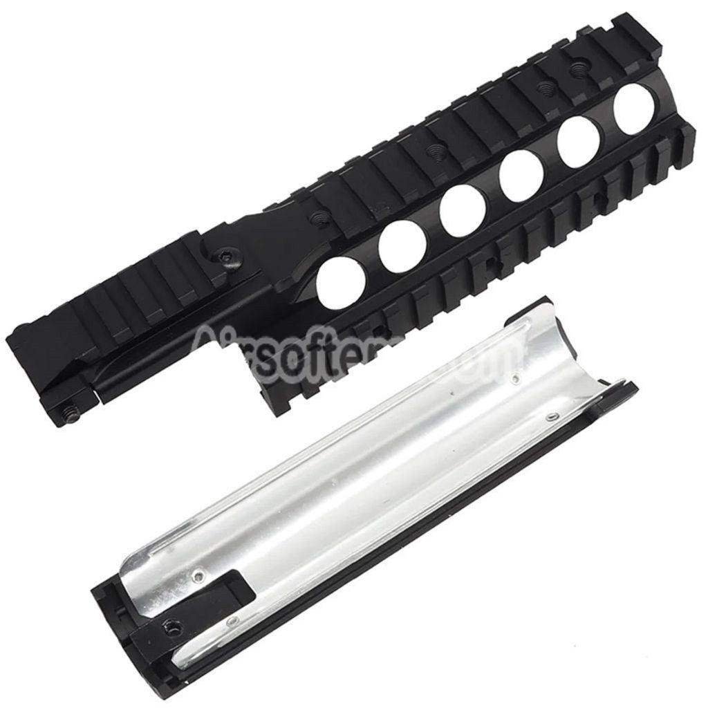 AirsoftEra 210mm Aluminum KAC Style RAS II Handguard Rail System For M4 M16 Series AEG Rifles Black