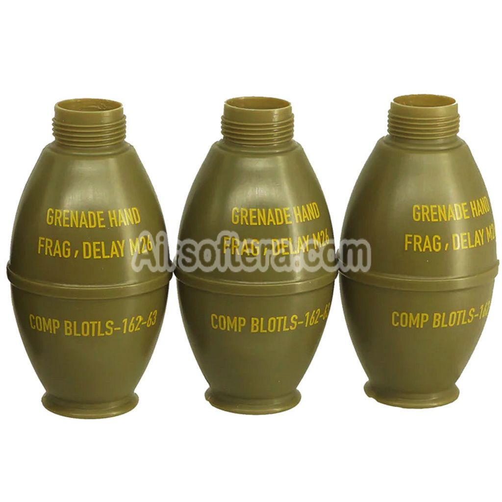 APS HAKKOTSU 3pcs Thunder B Co2 Sound Grenade Lemon Shape Shell Bottle Package with Core