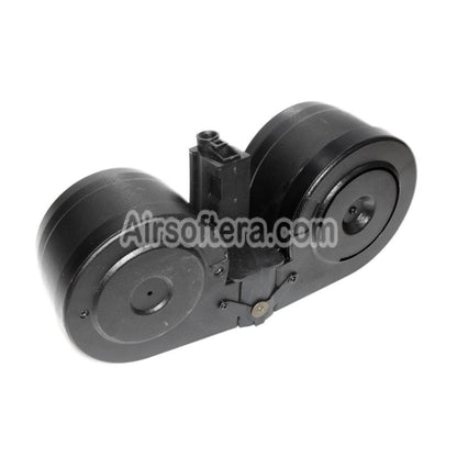 Airsoft BATTLEAXE 2500rd Electric Winding Dual Drum Magazine For MP5 AEG