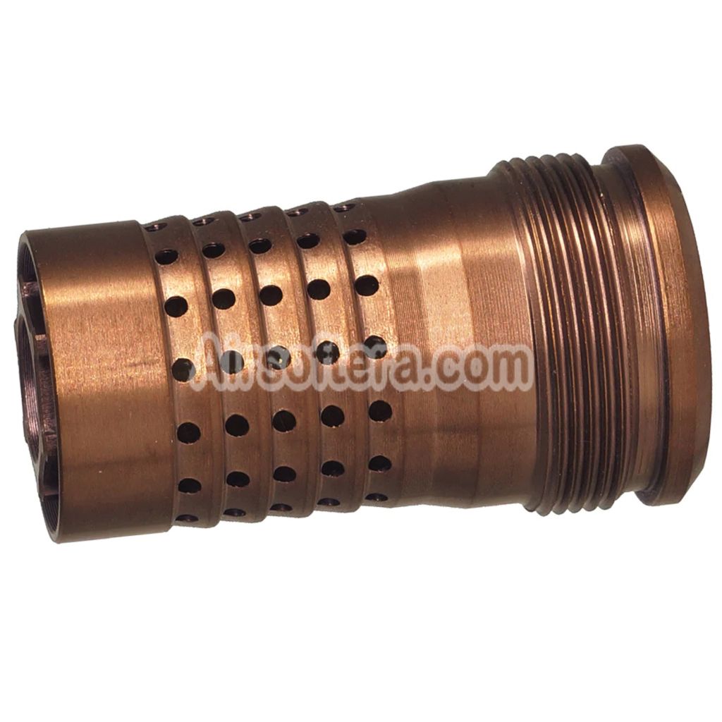 C&C TAC CNC Stainless Steel Cherry Bomb Style Muzzle Brake Flash Hider Suitable For -14mm CCW Counter-Clockwise Threaded Barrel