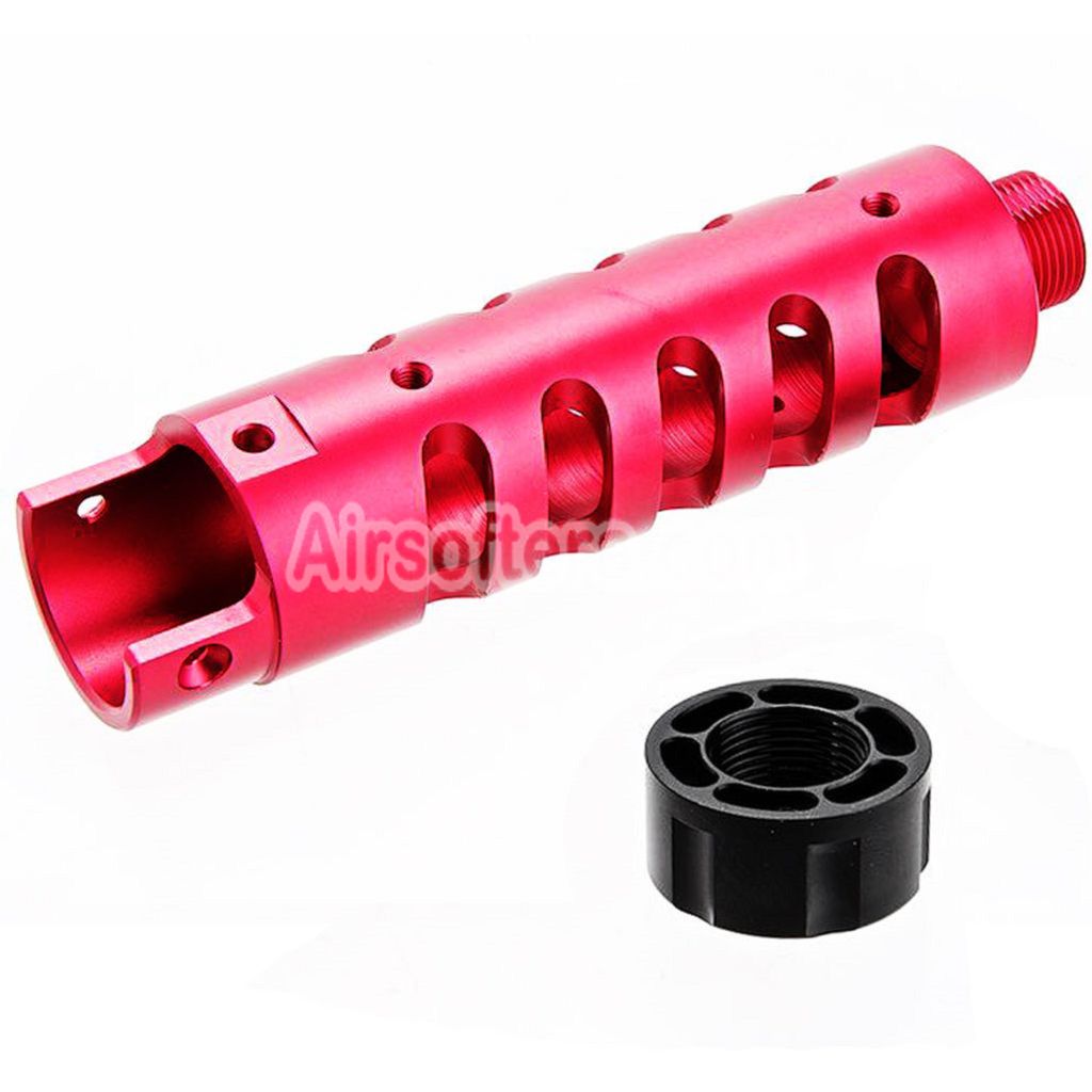 Narcos Airsoft CNC Aluminum Front Barrel Kit (Type 5) For Action Army AAP01 Series GBB Pistols Pink
