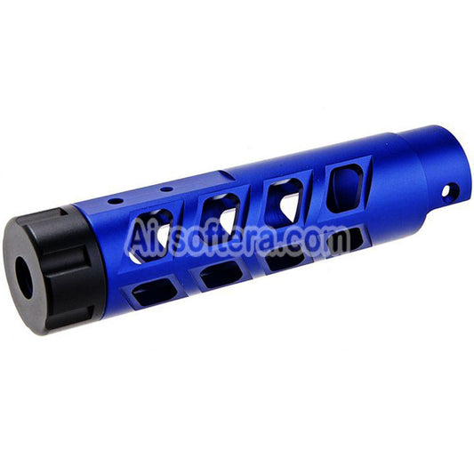 Narcos Airsoft CNC Aluminum Front Barrel Kit (Type 8) For Action Army AAP01 Series GBB Pistols Blue