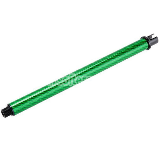 Airsoft Dr. Black Light Weight Carbon Fiber 12" Inches Outer Barrel For Tokyo Marui M4 Series MWS GBB Rifles Green