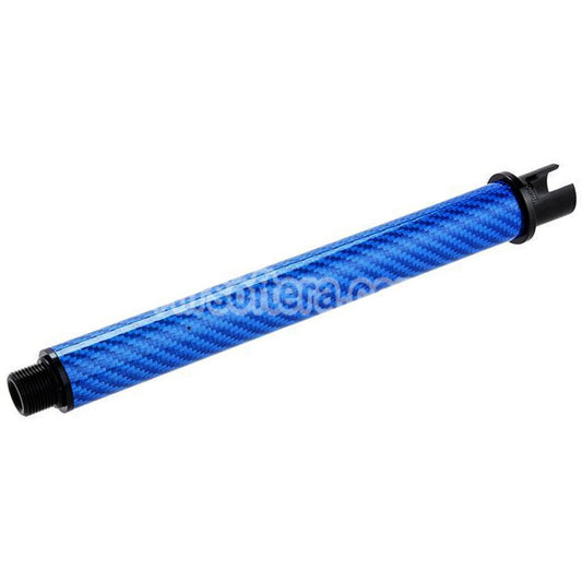 Airsoft Dr. Black Light Weight Carbon Fiber 7" Inches Outer Barrel For Tokyo Marui M4 Series MWS GBB Rifles Blue