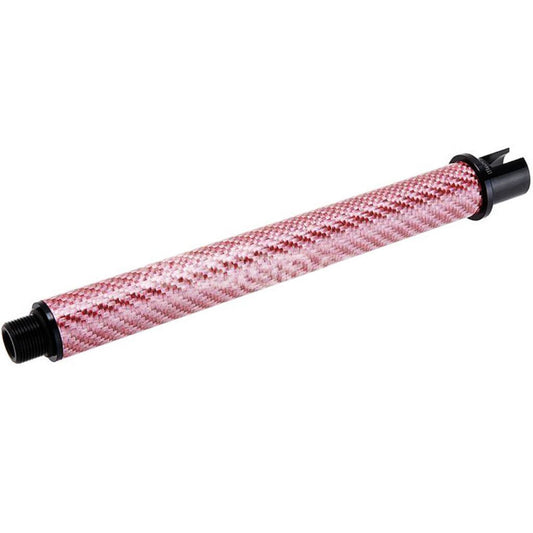 Airsoft Dr. Black Light Weight Carbon Fiber 7" Inches Outer Barrel For Tokyo Marui M4 Series MWS GBB Rifles Pink