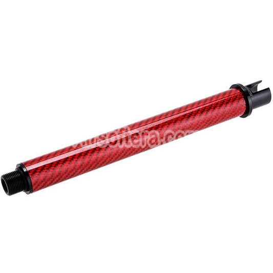 Airsoft Dr. Black Light Weight Carbon Fiber 7" Inches Outer Barrel For Tokyo Marui M4 Series MWS GBB Rifles Red