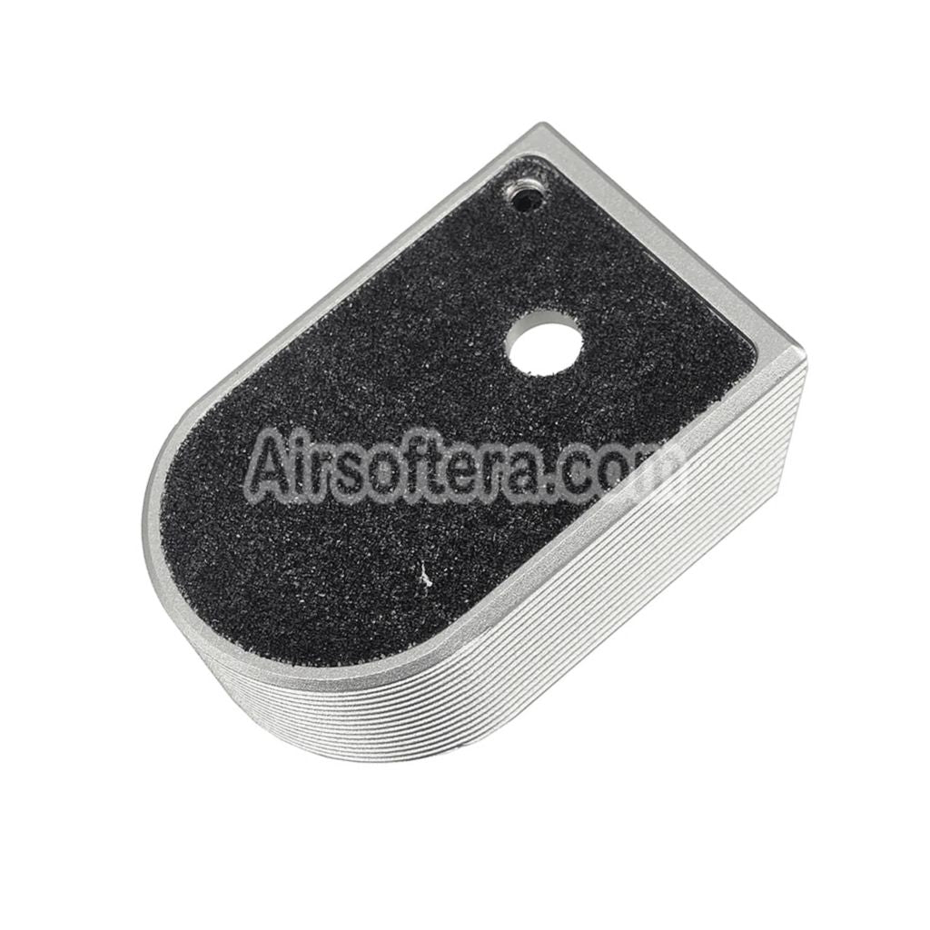 Airsoft 5KU CNC Aluminum Magazine Base Plate Type-2 For KJ Works Shadow2 Series GBB Pistols Magazine Silver