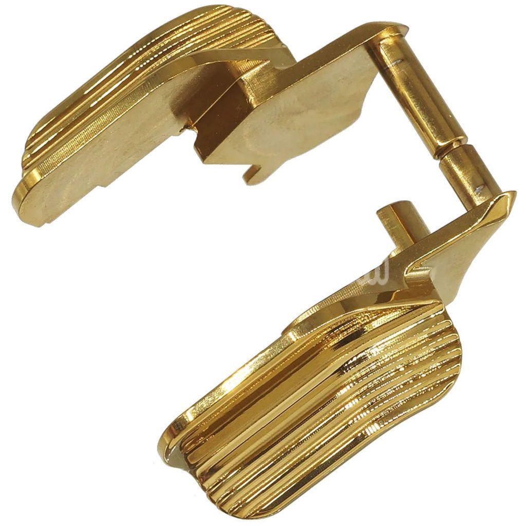 5KU CNC Stainless Steel Shielded Ambidextrous Thumb Safety For WE(WE-TECH) AW KJ Tokyo Marui Hi-Capa Series GBB Pistols Airsoft Gold