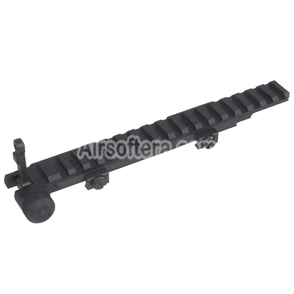 CYMA CGS KAC Style 556 Riser Flip-Up Sight Extended Top Rail Scope Mount Set For 20mm picatinny Rail