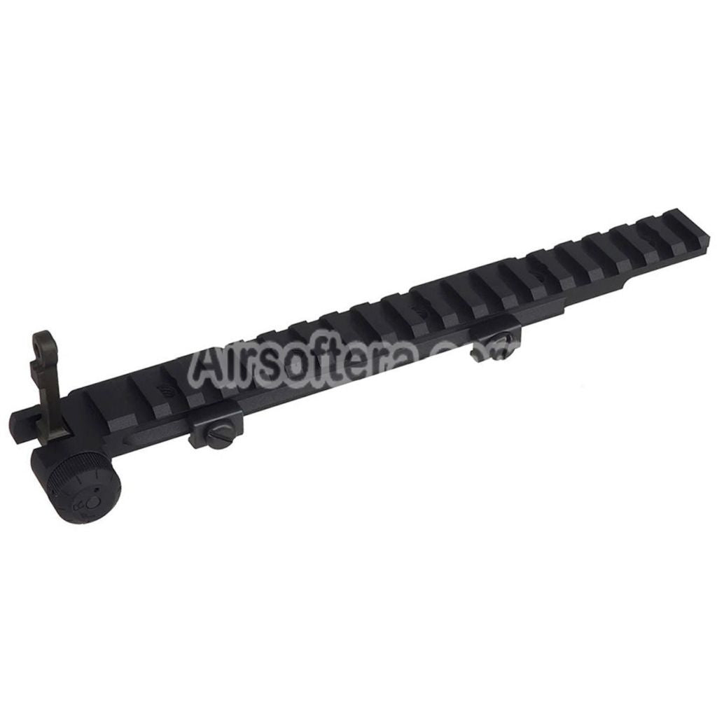 CYMA CGS KAC Style 762 Riser Flip-Up Sight Extended Top Rail Scope Mount Set For 20mm picatinny Rail