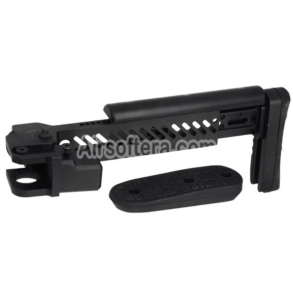 5KU PT-5 Side Folding Stock Suitable For GHK AK AIMS AKM Series GBB Rifles Airsoft Black - AirsoftEra