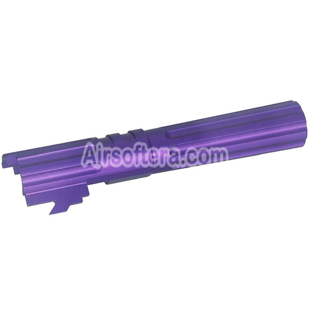 5KU 4.3 Inches CNC Aluminium Outer Barrel +11mm CW Suitable For Armorer Works AW WE-TECH Tokyo Marui Hi-Capa 4.3 Series GBB Pistols Airsoft Purple - AirsoftEra