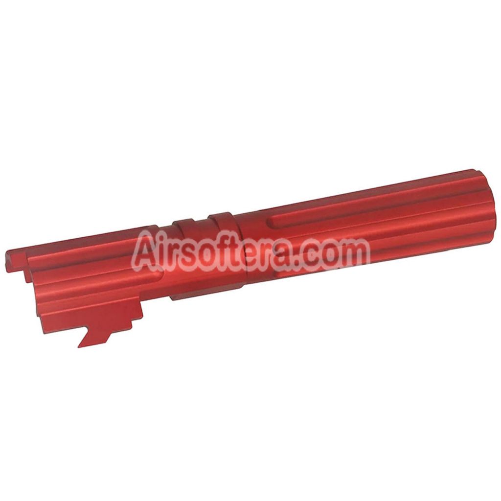 5KU 4.3 Inches CNC Aluminium Outer Barrel +11mm CW Suitable For Armorer Works AW WE-TECH Tokyo Marui Hi-Capa 4.3 Series GBB Pistols Airsoft Red - AirsoftEra