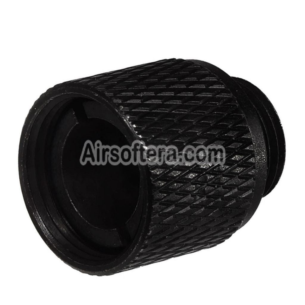 AirsoftEra Barrel Silencer Compensator Adapter with Thread Cover Protector Alloy Suitable For KSC M9 / WE Pistols +11mm CW Clockwise -14mm CCW Counter-Clockwise Thread - AirsoftEra