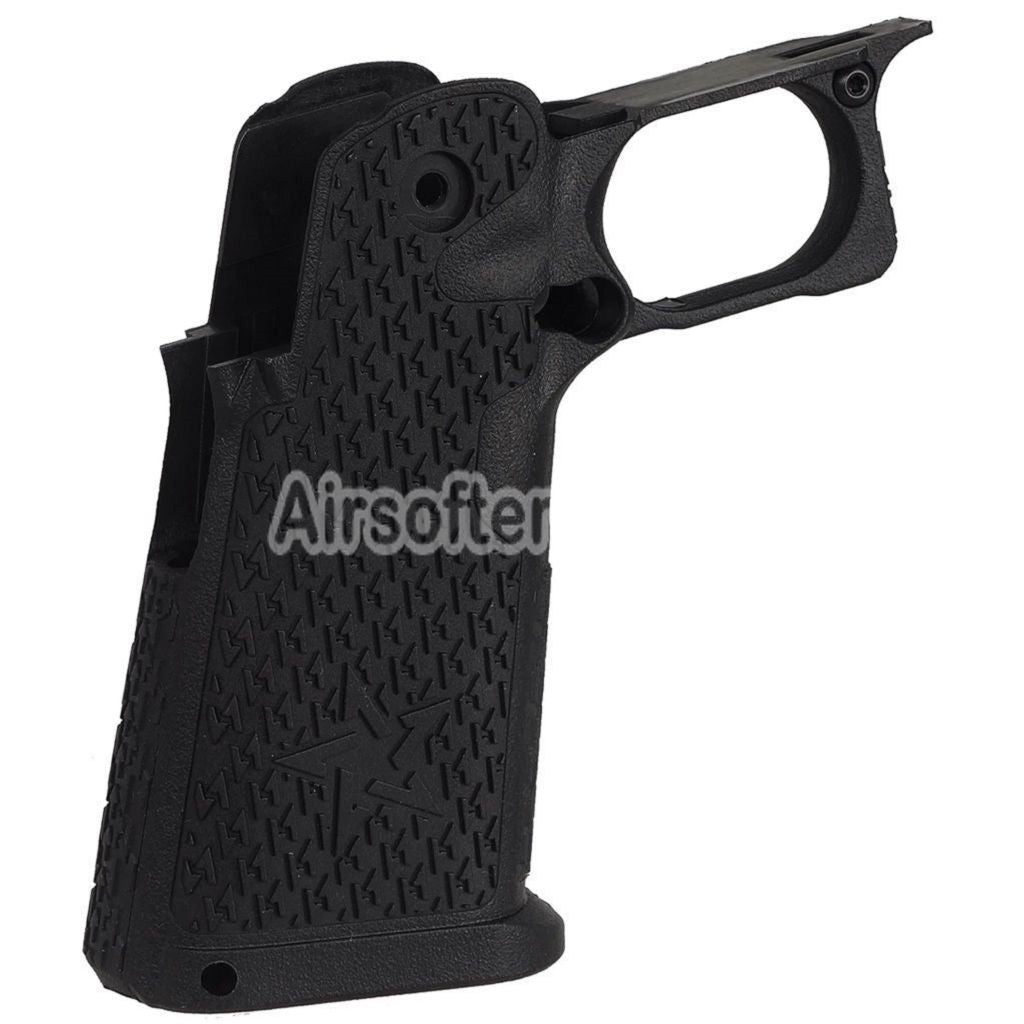ARMY ARMAMENT Full Size Stippled Grip Suitable For R611 R612 R613 R615 2011 Staccato P Hi-Capa Series GBB Pistols Black