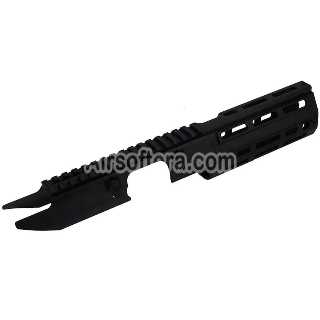 5KU CNC Aluminum 350mm M-LOK Handguard Rail System with Charging Handle Suitable For CYMA M5 MP5K PDW Series AEG Rifles Airsoft Black