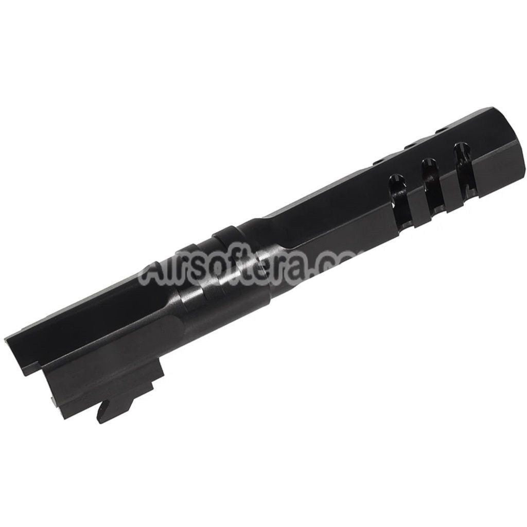5KU 4.3 Inches Stainless Steel Hexagon Outer Barrel +11mm CW Suitable For Armorer Works WE (WE-TECH) Tokyo Marui Hi-Capa 4.3 Series GBB Pistols Airsoft Black - AirsoftEra