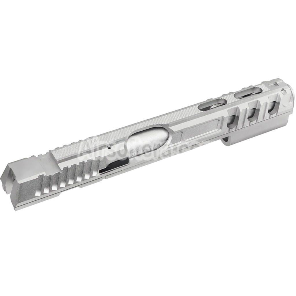5KU CNC Aluminum Milling Slide & Barrel Kit Set Type-3 For KJ Works ASG CZ Shadow 2 Series GBB Pistols Airsoft Silver - AirsoftEra