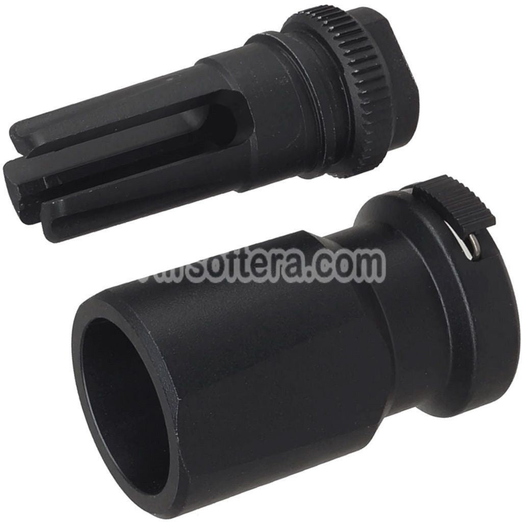 E&C Blackout 51T 3-Prong Flash Hider with Blast Diverter Suitable For -14mm CCW Counter-Clockwise Thread