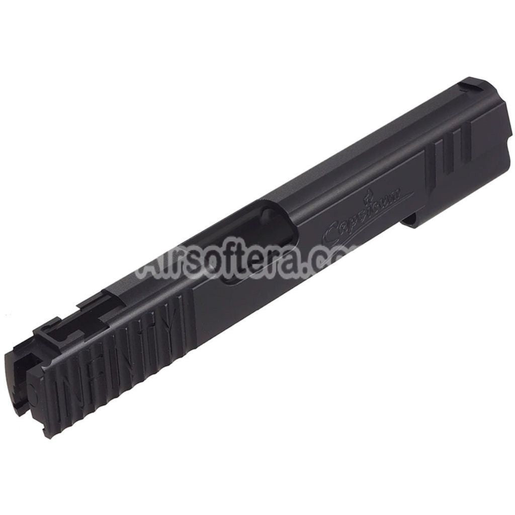 5KU CNC Aluminum Infinity Signature Slide For Tokyo Marui Hi Capa 5.1 Series GBB Pistols Airsoft Black - AirsoftEra