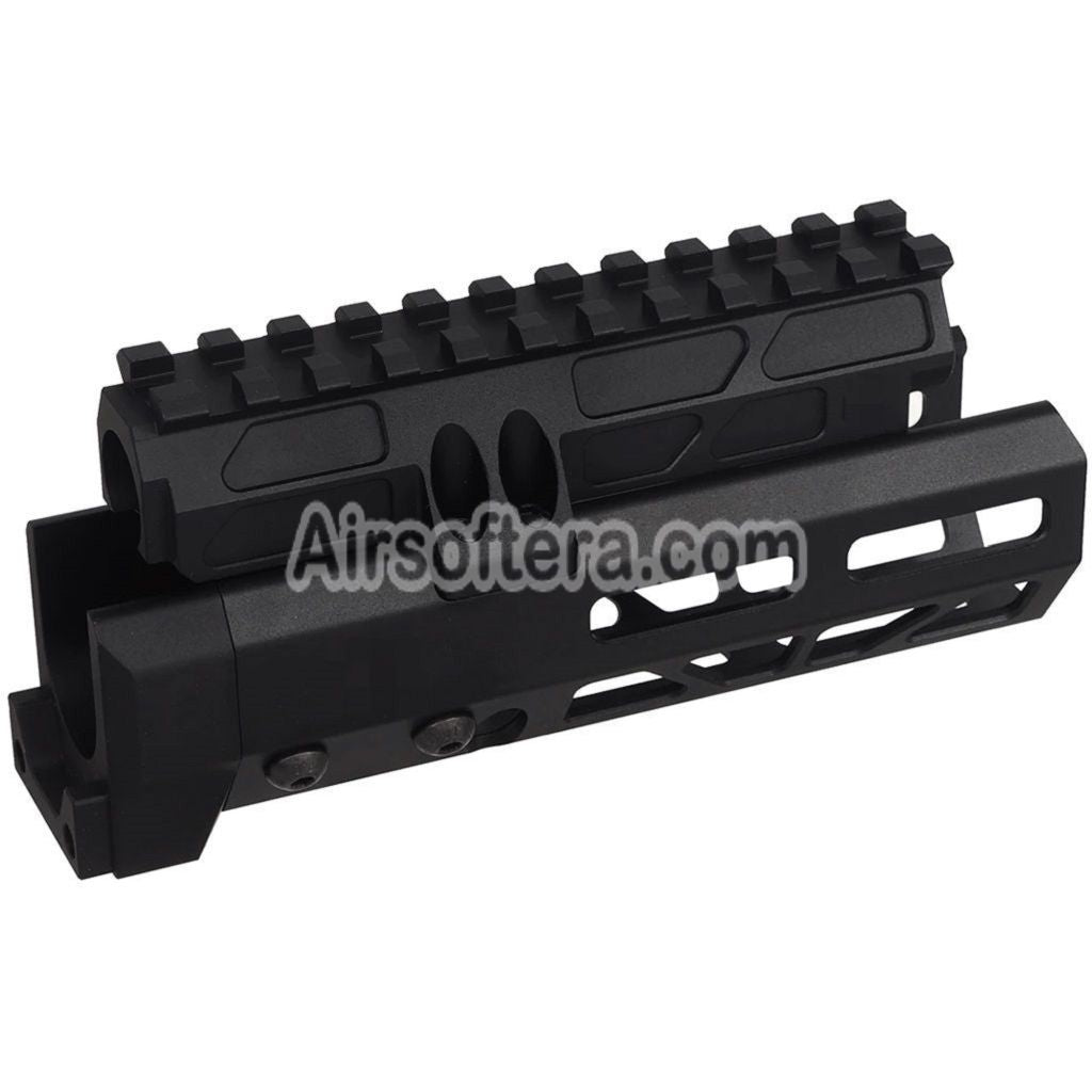 5KU 6.1 Inches MMS Style M-Lok Handguard Rail System For CYMA D-BOYS AKS-74U Series AEG Rifles Airsoft Black
