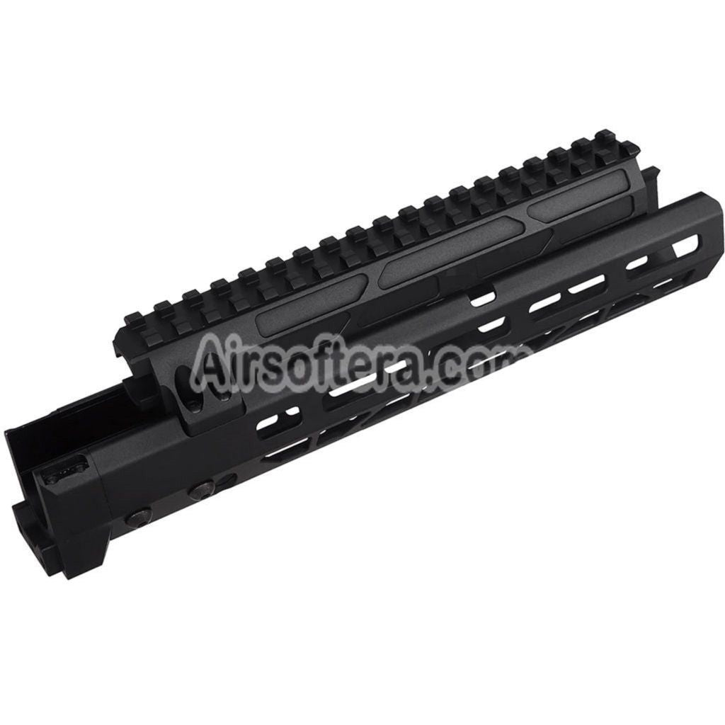 5KU 10.1 Inches MMS Style M-Lok Handguard Rail System For Tokyo Marui AKM Series GBB Rifles Airsoft Black