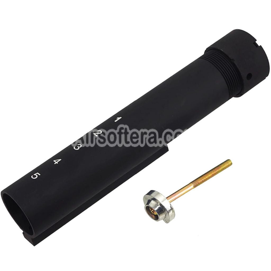 E&C 5-Position Stock Buffer Tube Suitable For E&C HK417 G28 Stock Pipe AEG Rifles Airsoft Black
