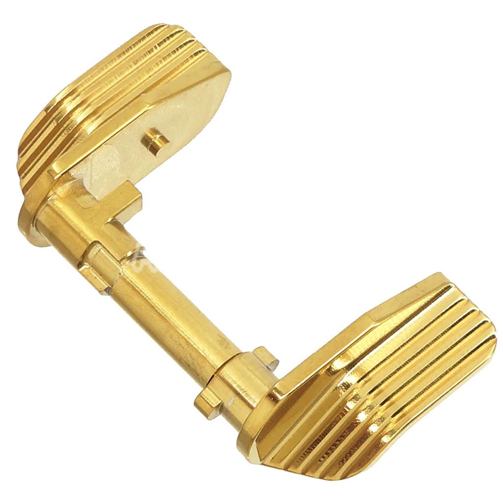 5KU CNC Stainless Steel Thumb Safety-Ambi Type-A For KJ Works ASG CZ Shadow2 Series GBB Pistols Airsoft Gold
