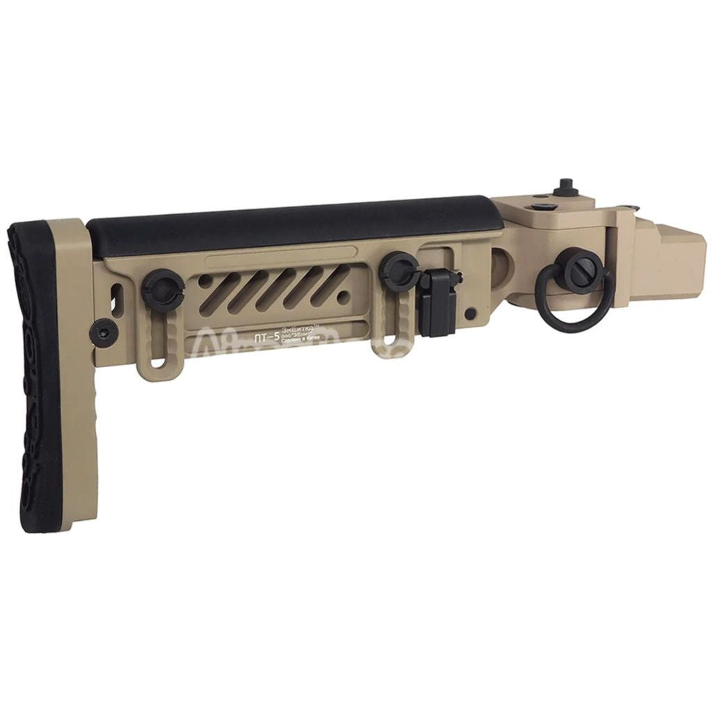 5KU PT-5 Side Folding Stock Suitable For GHK AK AIMS AKM Series GBB Rifles Airsoft Desert Tan - AirsoftEra
