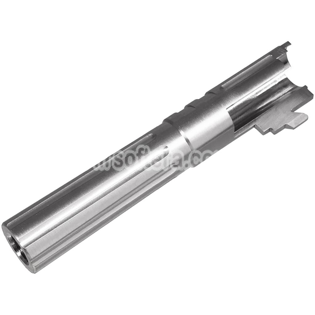 5KU 4.3 Inches Stainless Steel Straight Fluted Outer Barrel +11mm CW Clockwise Thread Suitable For Hi-Capa 4.3 Series GBB Pistols Airsoft - AirsoftEra