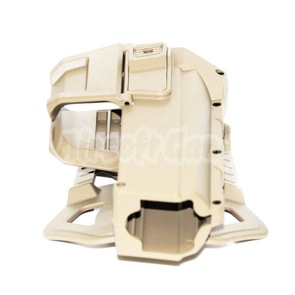 Polymer Hard Case Moveable Holster For G17 G18 G19 Pistol Airsoft Tan