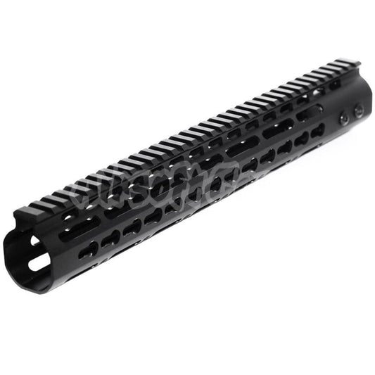 CNC Aluminum 13.5" Inches Keymod RAS Handguard Rail System For M4 M16 Series Airsoft Black