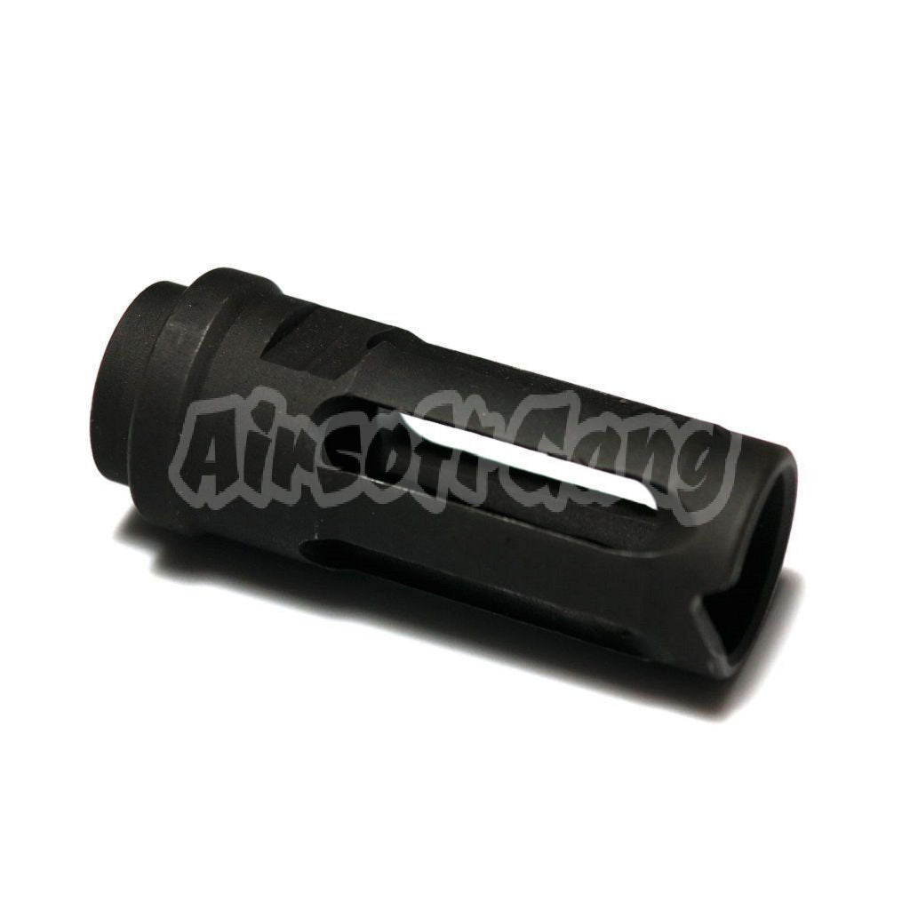SF Type 1 Steel Flash Hider For -14mm CCW Threading Rifle Black