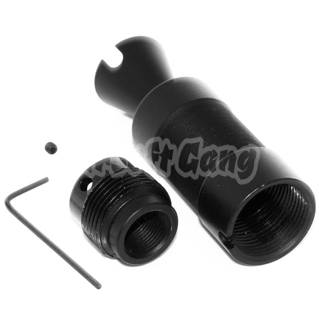 CYMA AK74U Metal Flash Hider For -14mm CCW Threading Rifle Black