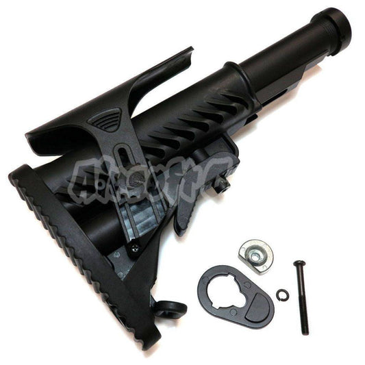 APS M4A64 Shark Style Stock with Cheek Piece Set For M4 M16 Series AEG Airsoft Black
