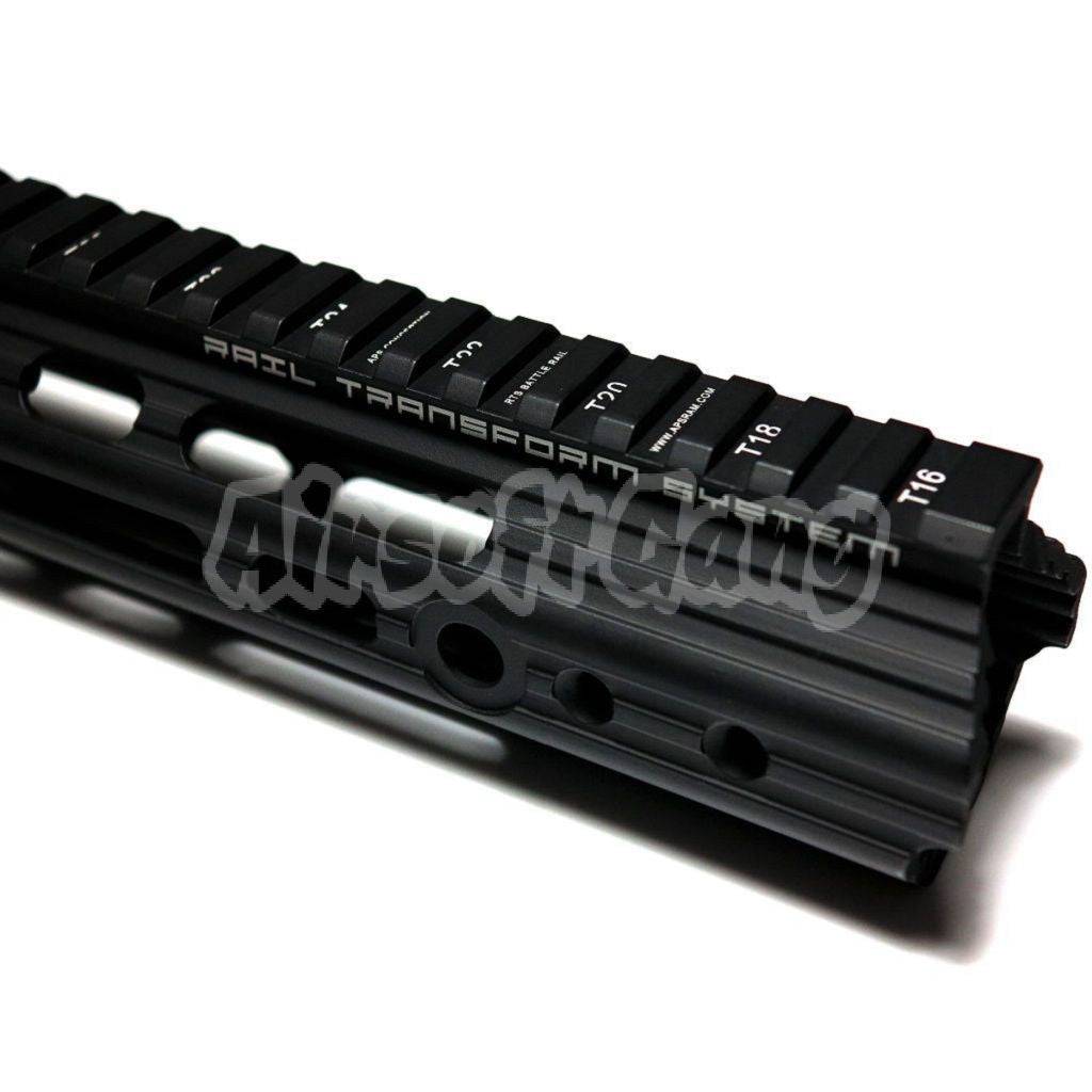 APS CNC Aluminum 13" Inches Guardian Rail System Handguard Set For Guardian M4 M16 Series AEG Airsoft Black