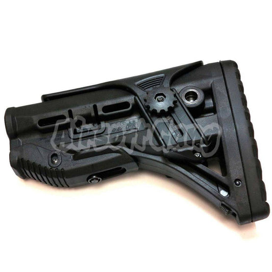 GL-Shock Style Recoil-Reducing Stock with Riser For M4 M16 AR Series AEG Airsoft Black