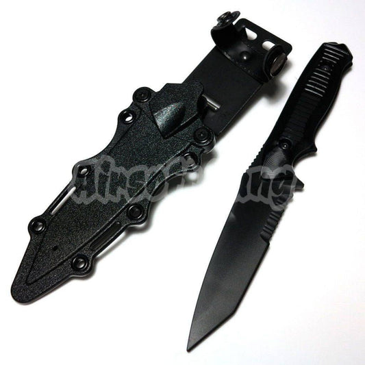 CYMA Plastic 141 Nimravus Tanto Knife(Non-Sharp Soft Rubber Fake Knife) with Sheath Black