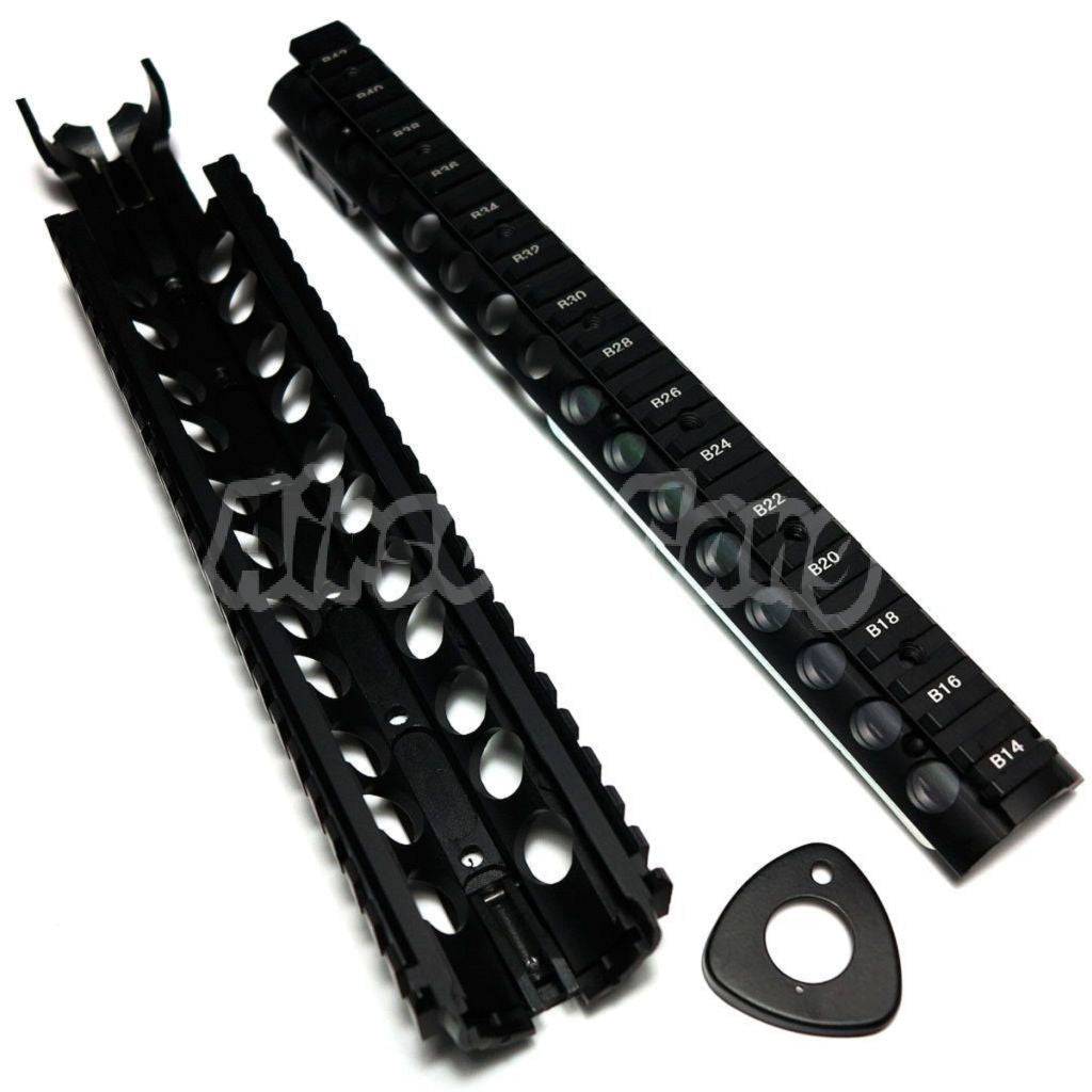 D-BOYS CNC Aluminum M5 RAS Rail System Handguard For M4 M16 Series D-BOYS / G&P / Classic Army / KWA / G&G AEG Airsoft Black