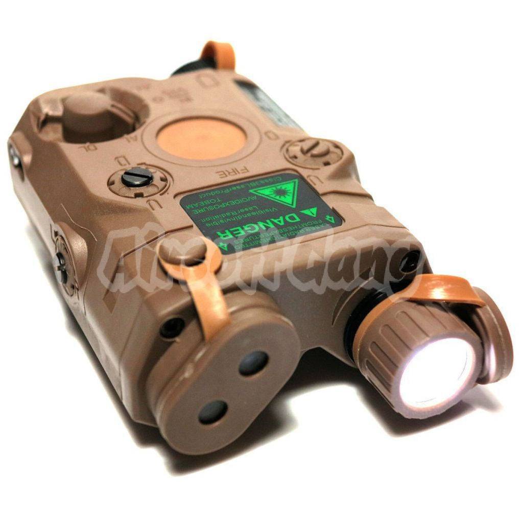FMA PEQ-15 Green Dot Laser & LED Flashlight Dark Earth Brown