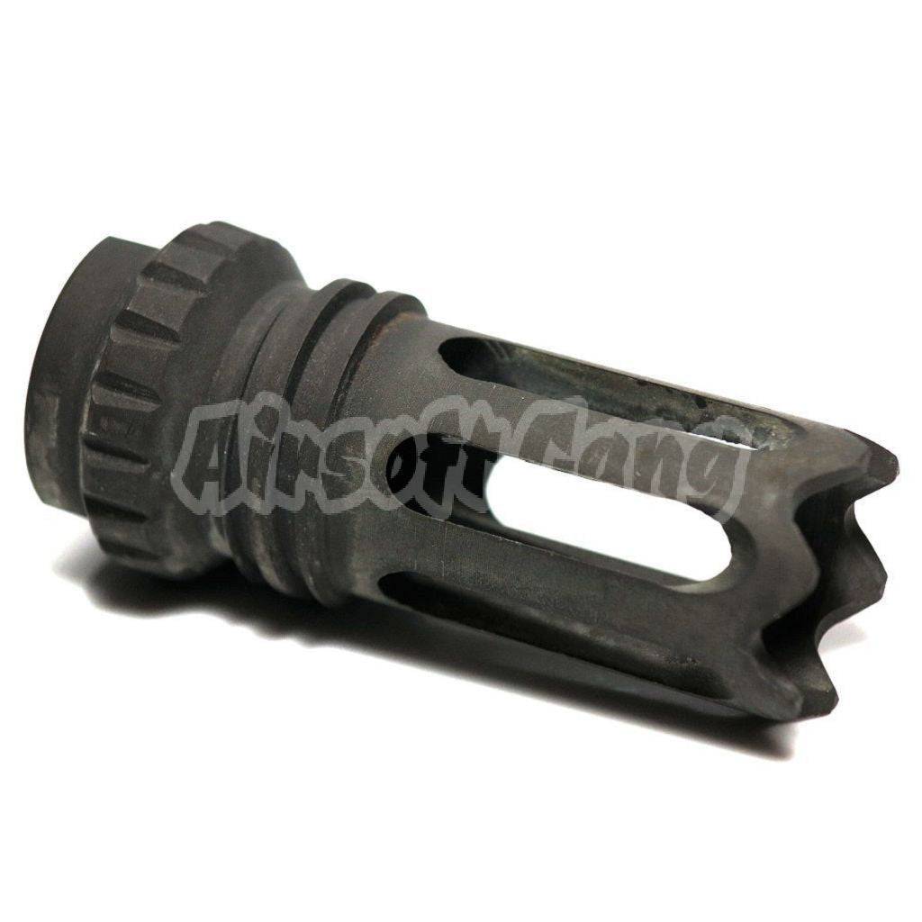 AAC Style Type Metal Flash Hider For All -14mm CCW Threading Rifle Black