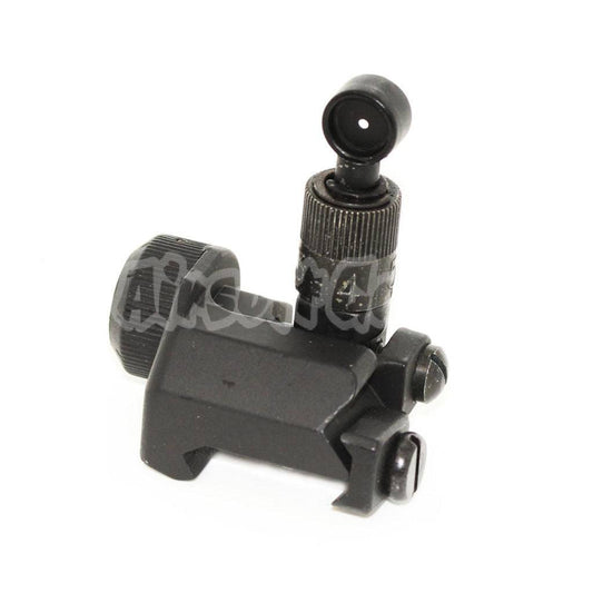 D-BOYS Knight's KAC Type 600M Flip Up Rear Sight For M4 M16 AR Series Airsoft Black