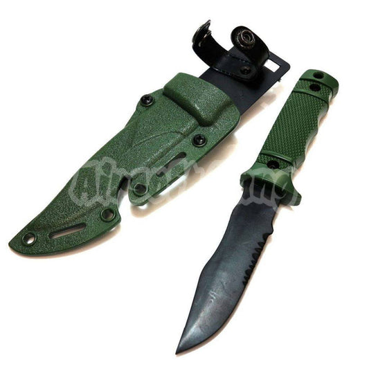 CYMA Plastic M37 Seal Pup Knife(Non-Sharp Soft Rubber Fake Knife) with Sheath Olive Drab OD
