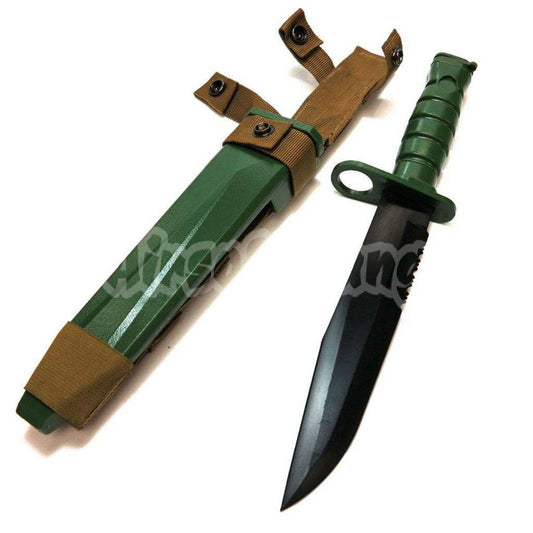 CYMA Plastic M10 Knife(Non-Sharp Soft Rubber Fake Knife) with Sheath Olive Drab OD