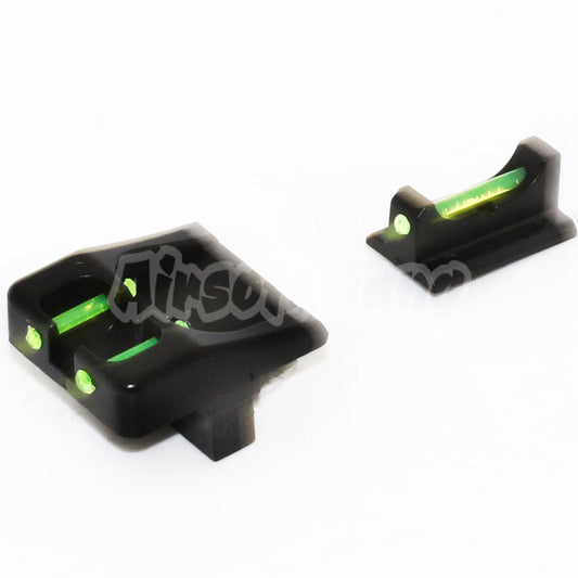 Airsoft BELL Fiber Optic Front & Rear Sight For BELL WE Tokyo Marui G17 Pistol GBB