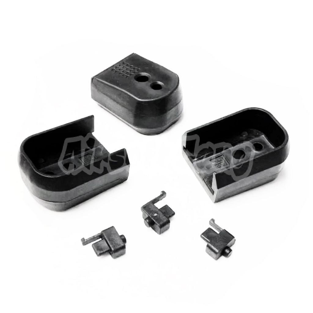 Airsoft PTS 3pcs Enhanced Pistol Shockplate Magazine Baseplate For KJW EMG Tokyo Marui Hi-Capa GBB Magazine Black