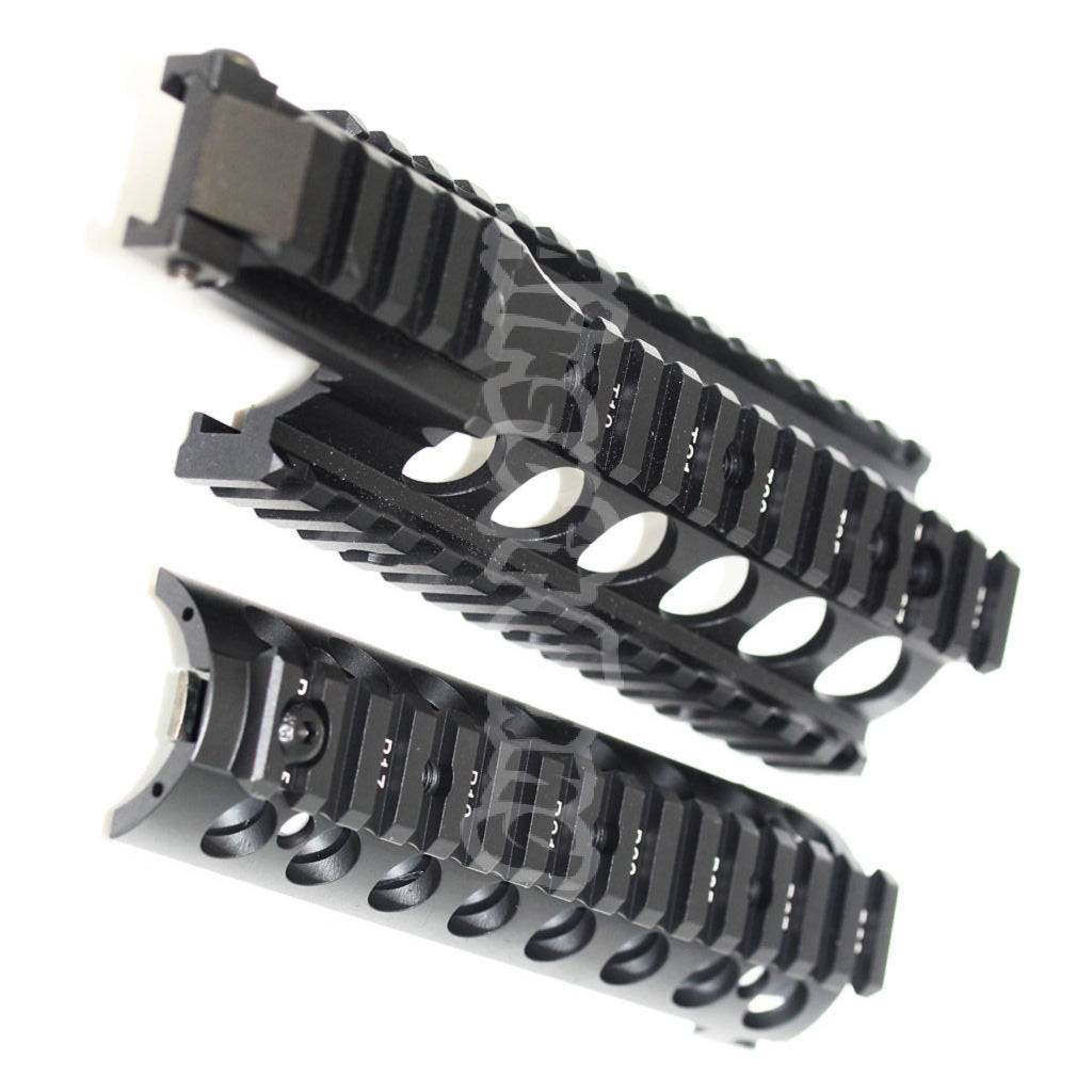 210mm CNC Aluminum RAS Keymod Rail System Handguard For Tokyo Marui / WA M4 M16 Series Airsoft Black