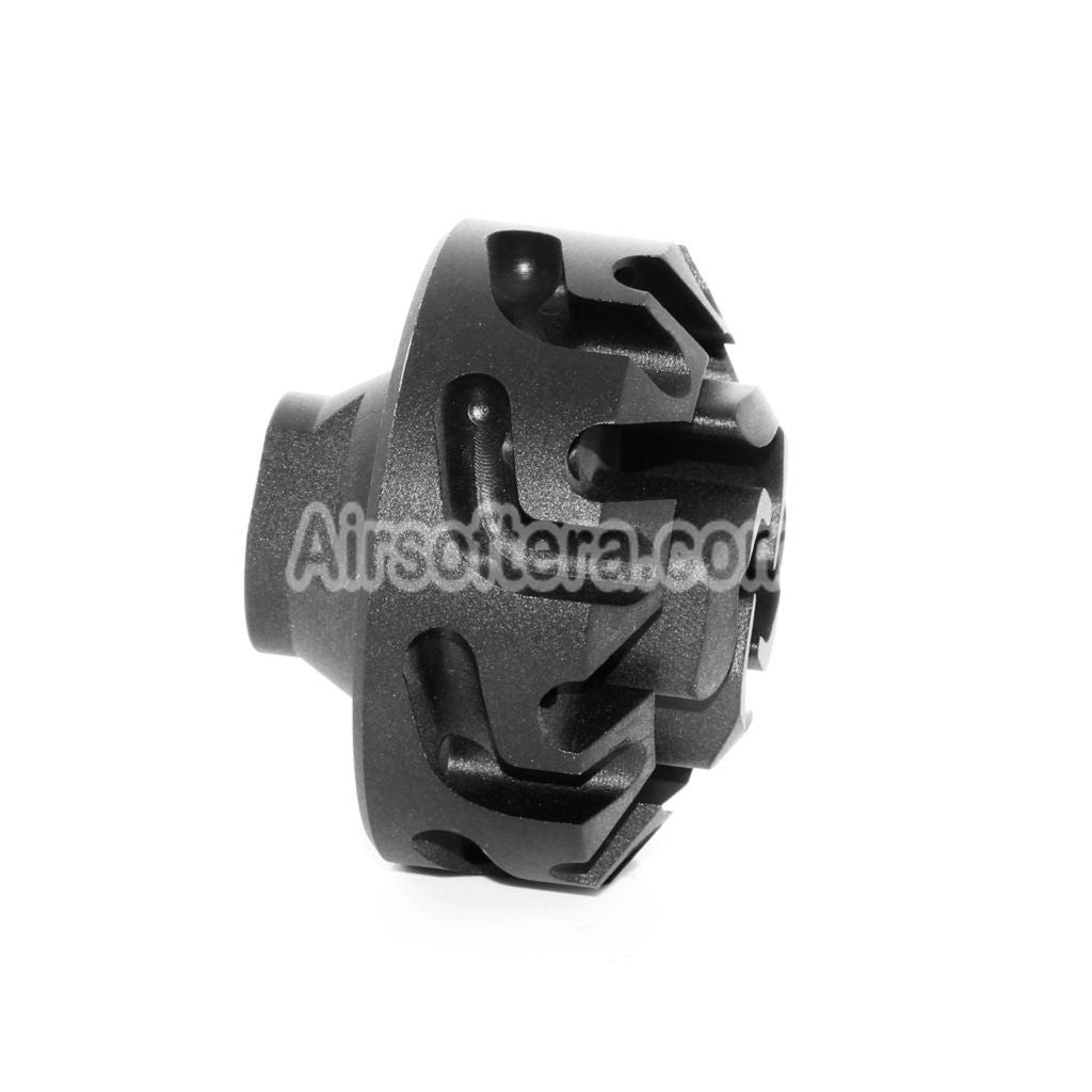 Airsoft 5KU Aluminium-Ausstecher, Kompensator Typ C, 14 mm CCW, Schwarz