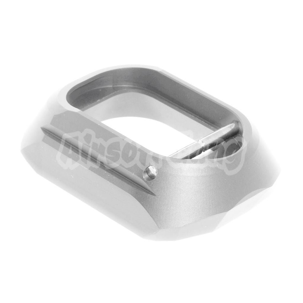 Airsoft 5KU SHPD Style Magwell For Tokyo Marui Hi-Capa Series GBB Pistol Silver