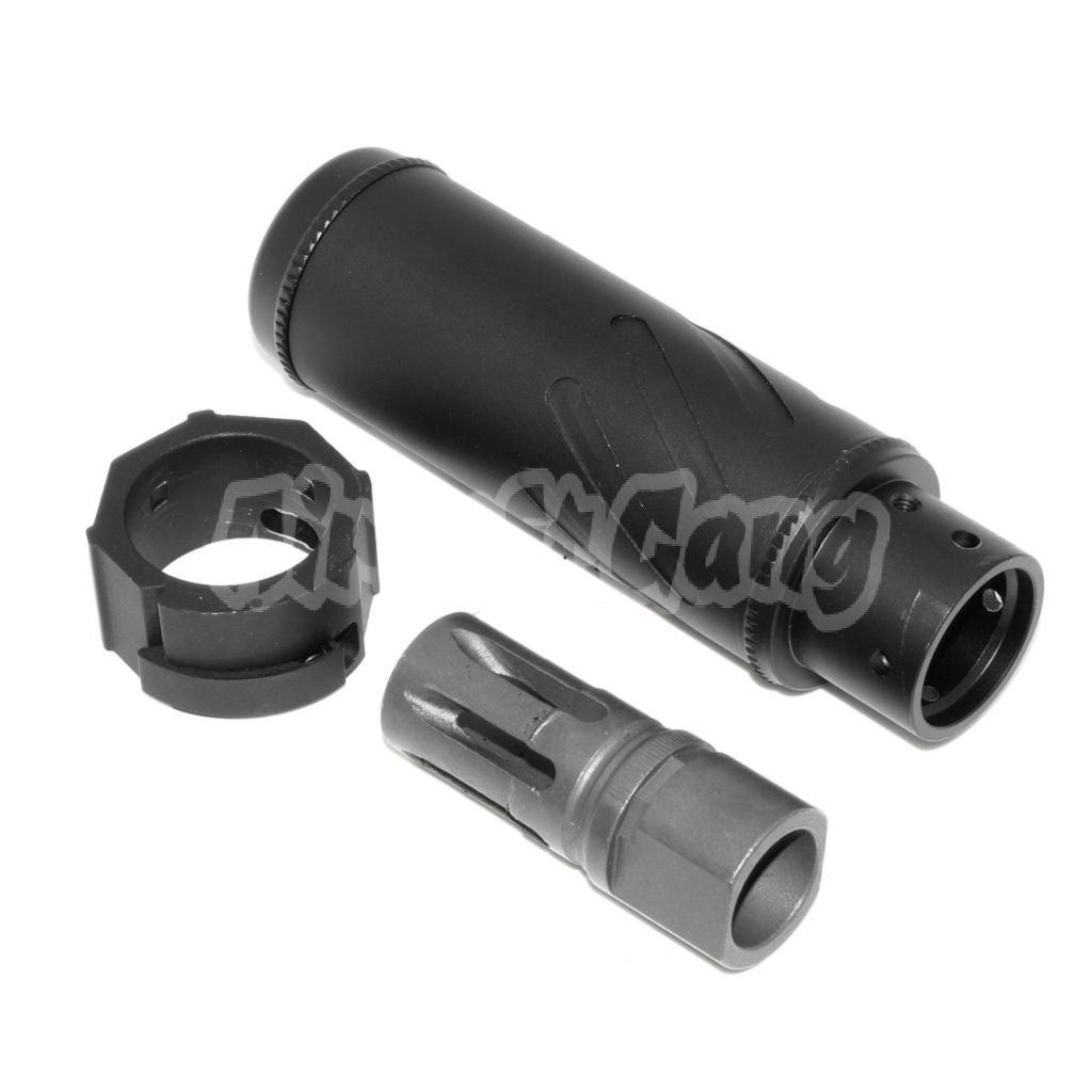 Airsoft 5KU 128mm/149mm SOCOM556 Mini QD Suppressor Silencer B -14mm CCW Flash Hider Black